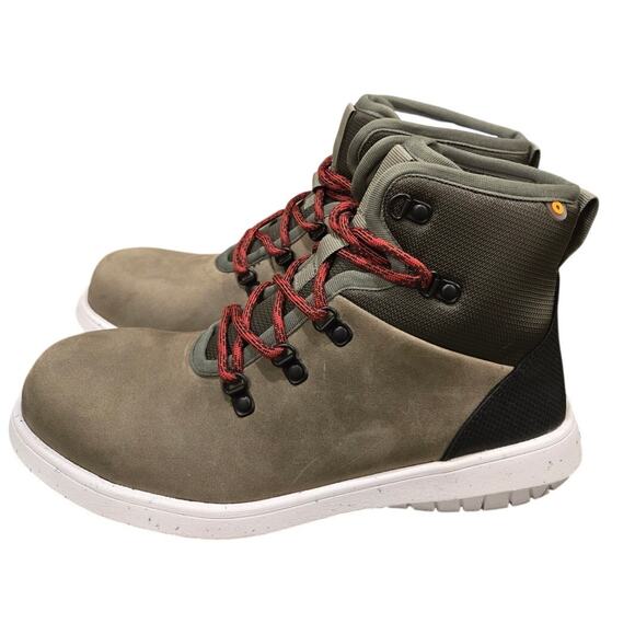 BOGS Juniper Hiker Waterproof Snow Boot Olive Green Speckled Tread 8.5 NIB - Picture 1 of 13